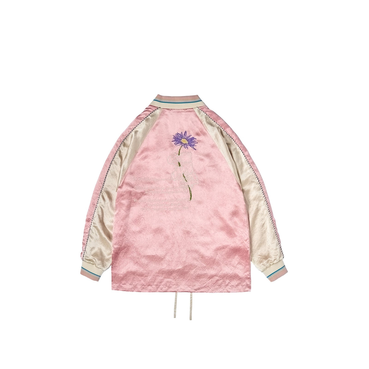 Daisy Embroidered Robe Pink
