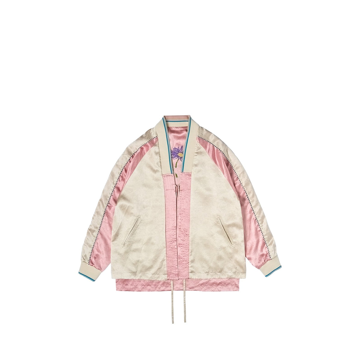 Daisy Embroidered Robe Pink