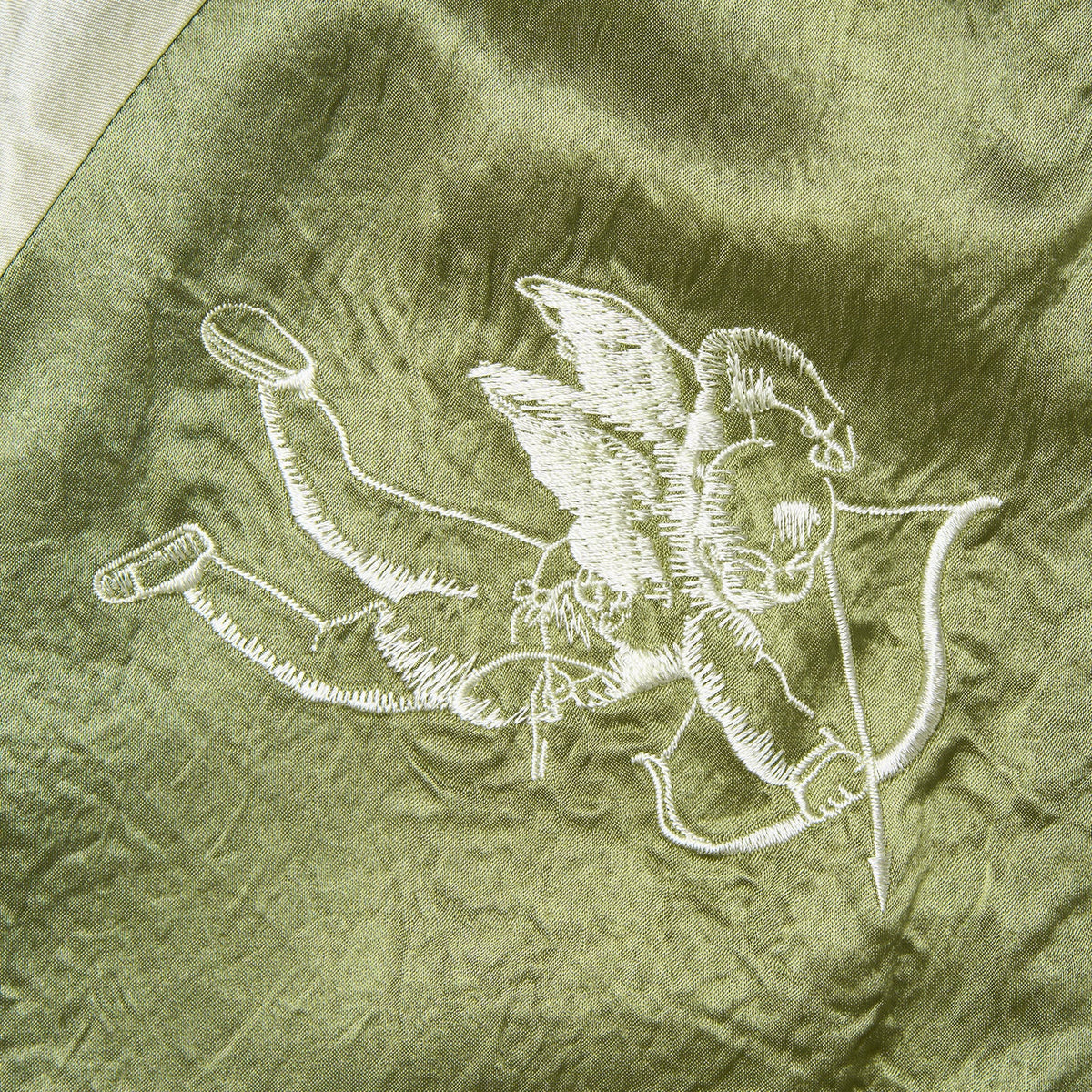 Daisy Embroidered Robe Green
