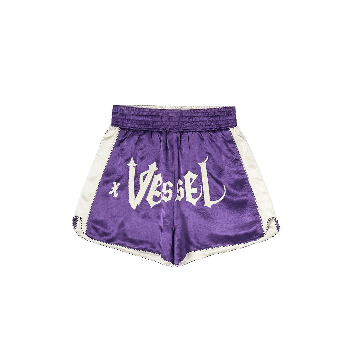 xVESSEL Embroidered Shorts Purple