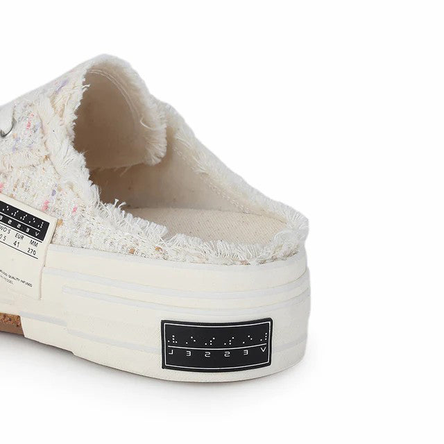 G.O.P. Slip On White Tweed