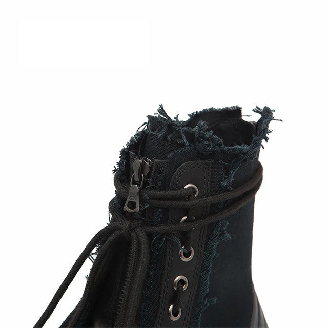 xVESSEL High Top Cotton Sneakers For Yohji Yamamoto